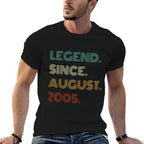 20 Years Old Legend Since August 2005 20th Birthday  Durable T-Shirt