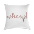 Whoop! Rose Gold Soft Luxury Feel Throw Pillow