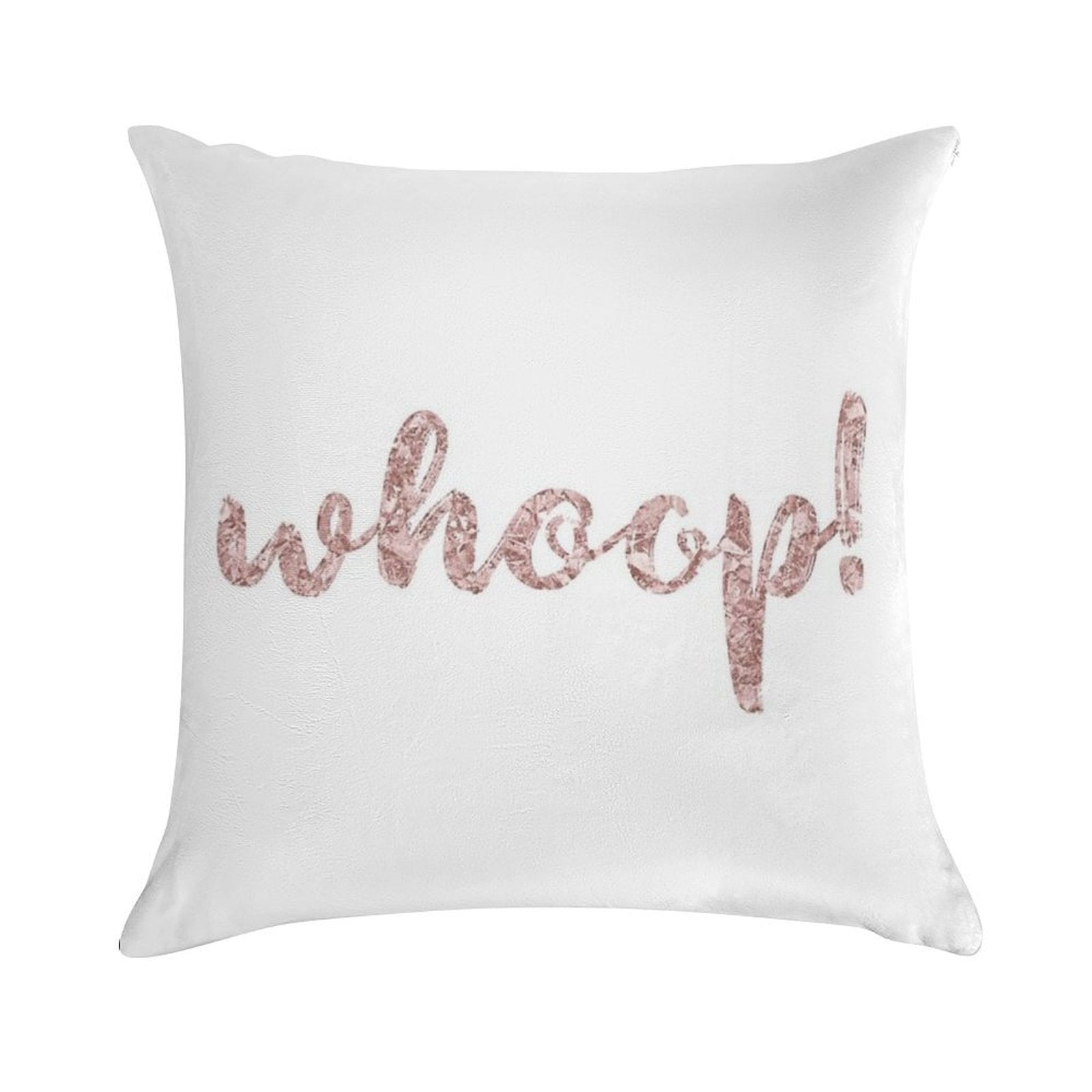 Whoop! Rose Gold Soft Luxury Feel Throw Pillow