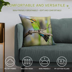 Rainbow Bee-eater Colourful Display Soft Shrink-Resistant Throw Pillow