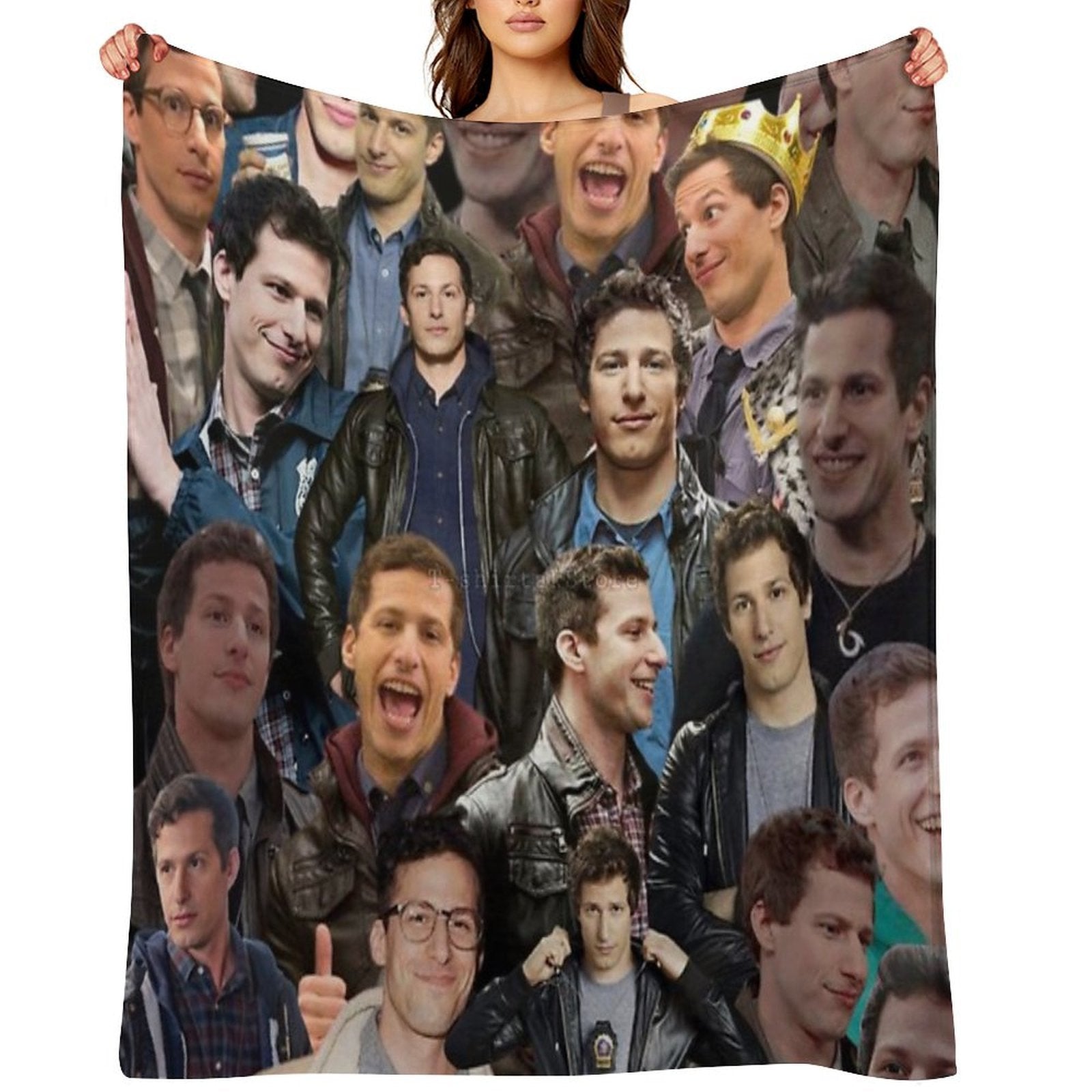 Jake Peralta Photo Collage Travel-friendly Throw Blanket