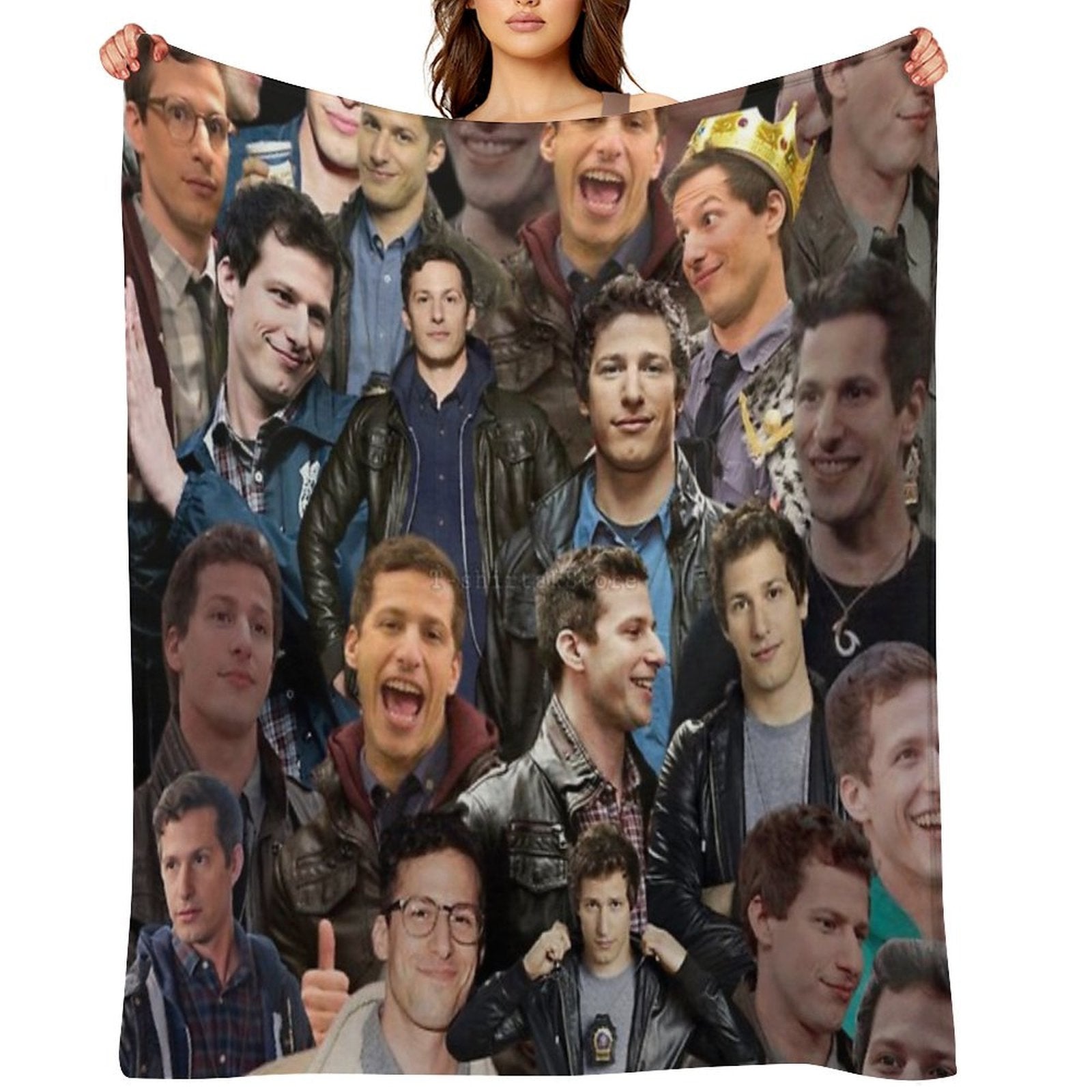 Jake Peralta Photo Collage Travel-friendly Throw Blanket