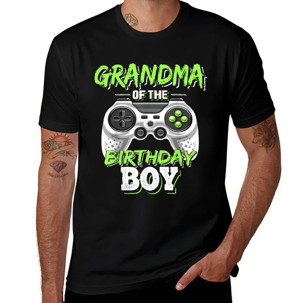 Grandma of The Birthday Boy Matching Video Game Birthday  Durable T-Shirt