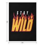 Stay Wild Fire Ben Azelart Lightweight Throw Blanket