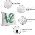 Philadelphia Eagles LOVE Park Throwback Kelly Green Style Logo Football Philly Champs Soft Multiple Sizes Throw Pillow