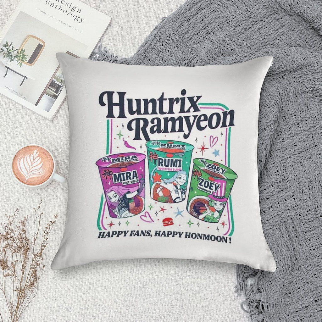 Huntrix Ramyeon Soft Easy Maintenance Throw Pillow