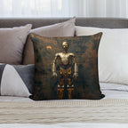 C3P0 Droid Star Wars Fan Art Soft Luxury Feel Throw Pillow