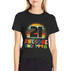 21st Birthday Retro Vintage 21st Birthday Gifts Premium  Versatile T-Shirt
