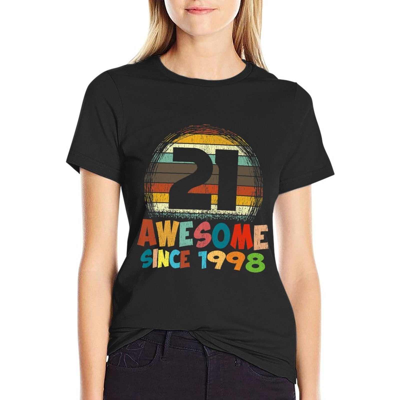 21st Birthday Retro Vintage 21st Birthday Gifts Premium  Versatile T-Shirt