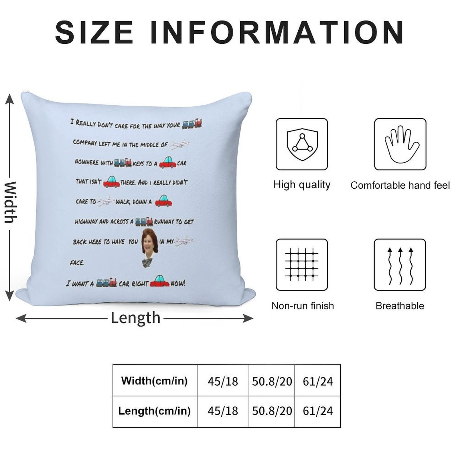 Planes, Trains And Some Automobiles Soft High-Density Material Throw Pillow