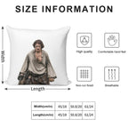 Jamie from Scotland in White Background. Soft Washable Throw Pillow