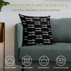 Sea Ray Double Black And White Print Soft Easy Maintenance Throw Pillow