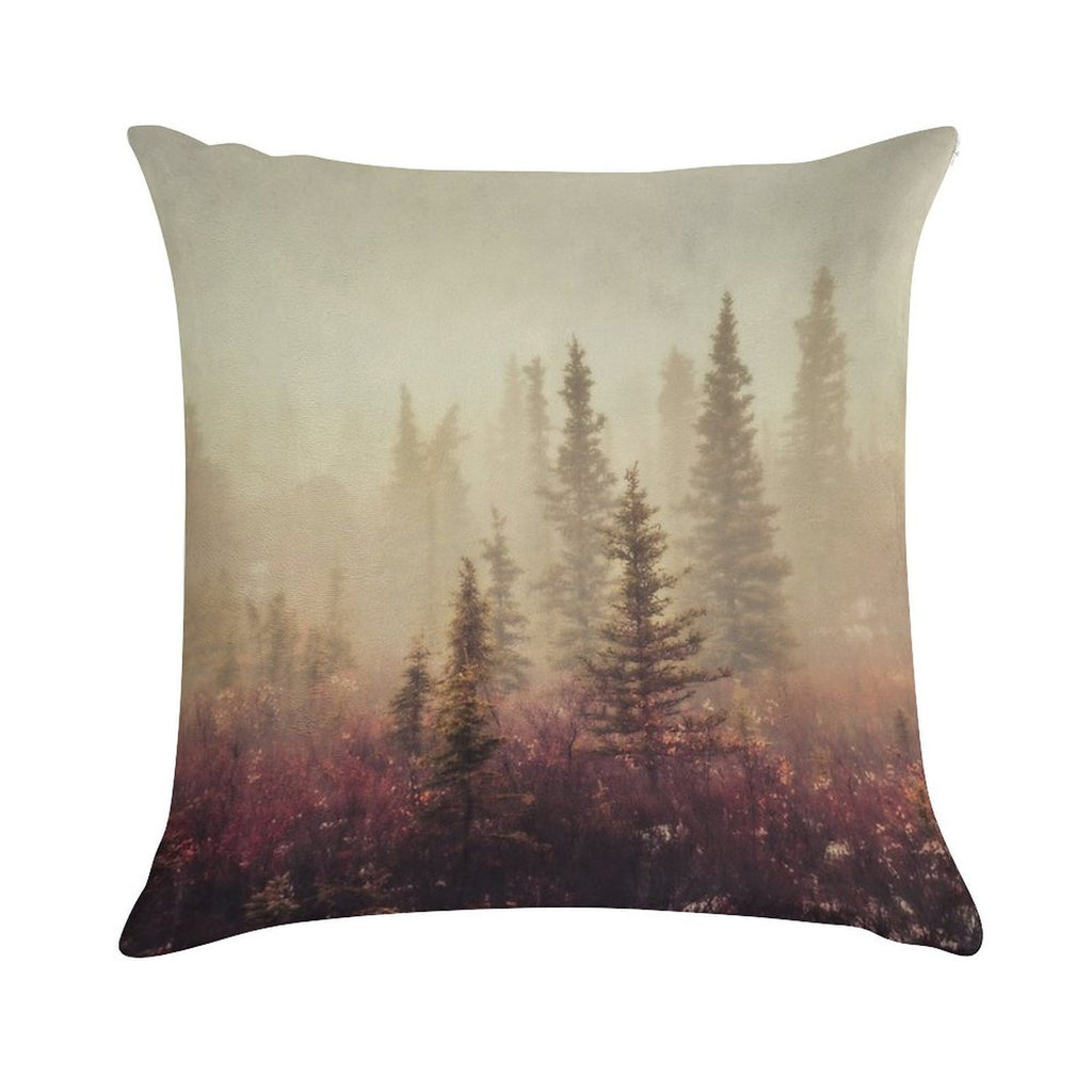 Wander in The Fog Soft Gift Ready Throw Pillow