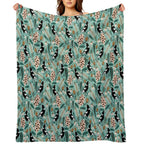 Australian Bush Magpies Wrinkle-free Throw Blanket