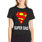 DC Comics Superman Fathers Day Super Dad Logo  Heathered Texture T-Shirt