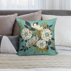 Floral Bouquet ~ on Turquoise Soft Multiple Sizes Throw Pillow