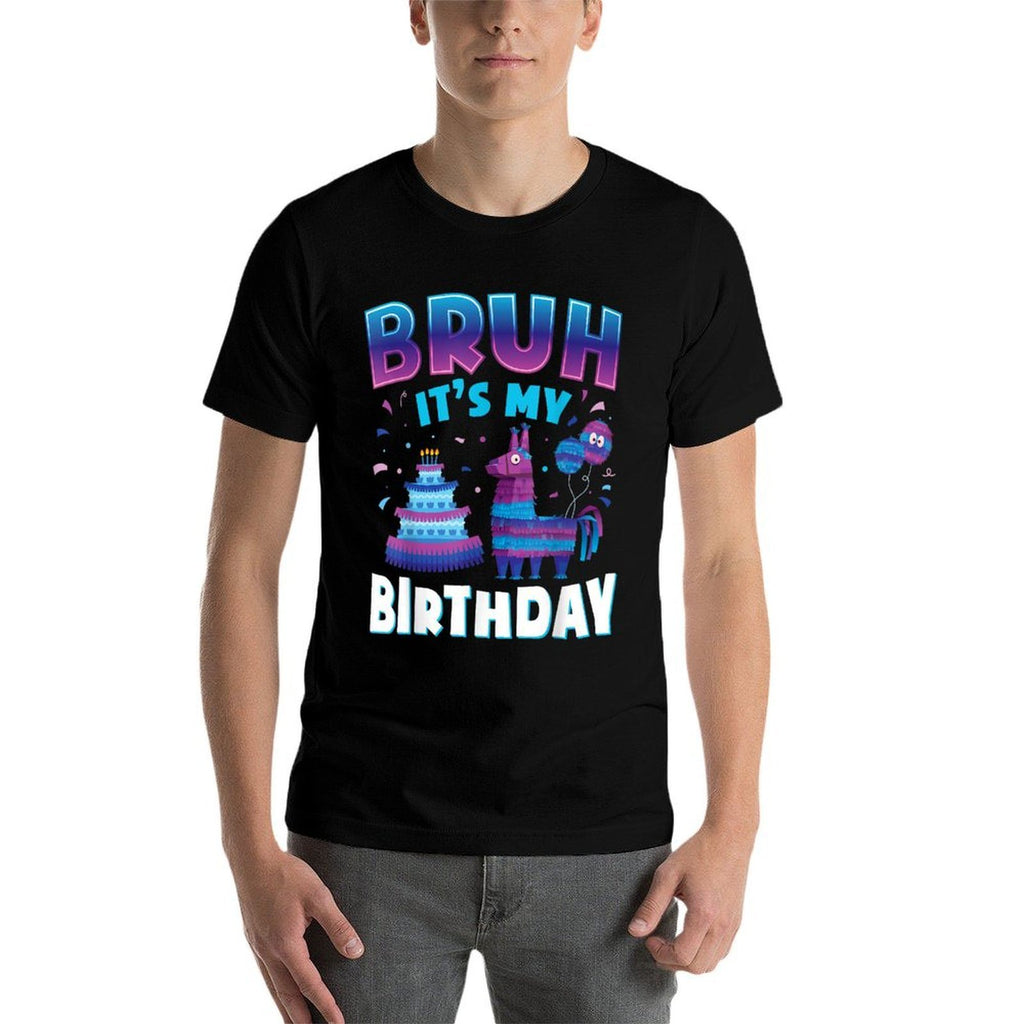 Bruh Its My Birthday Llama Pinata Kids Boys Girls  Versatile T-Shirt