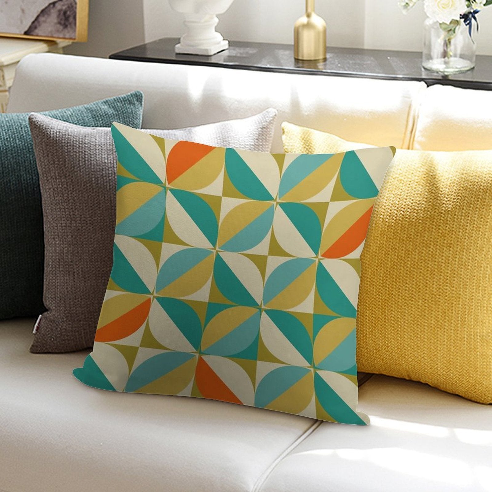 Retro MCM No.5 Soft Luxury Feel Throw Pillow