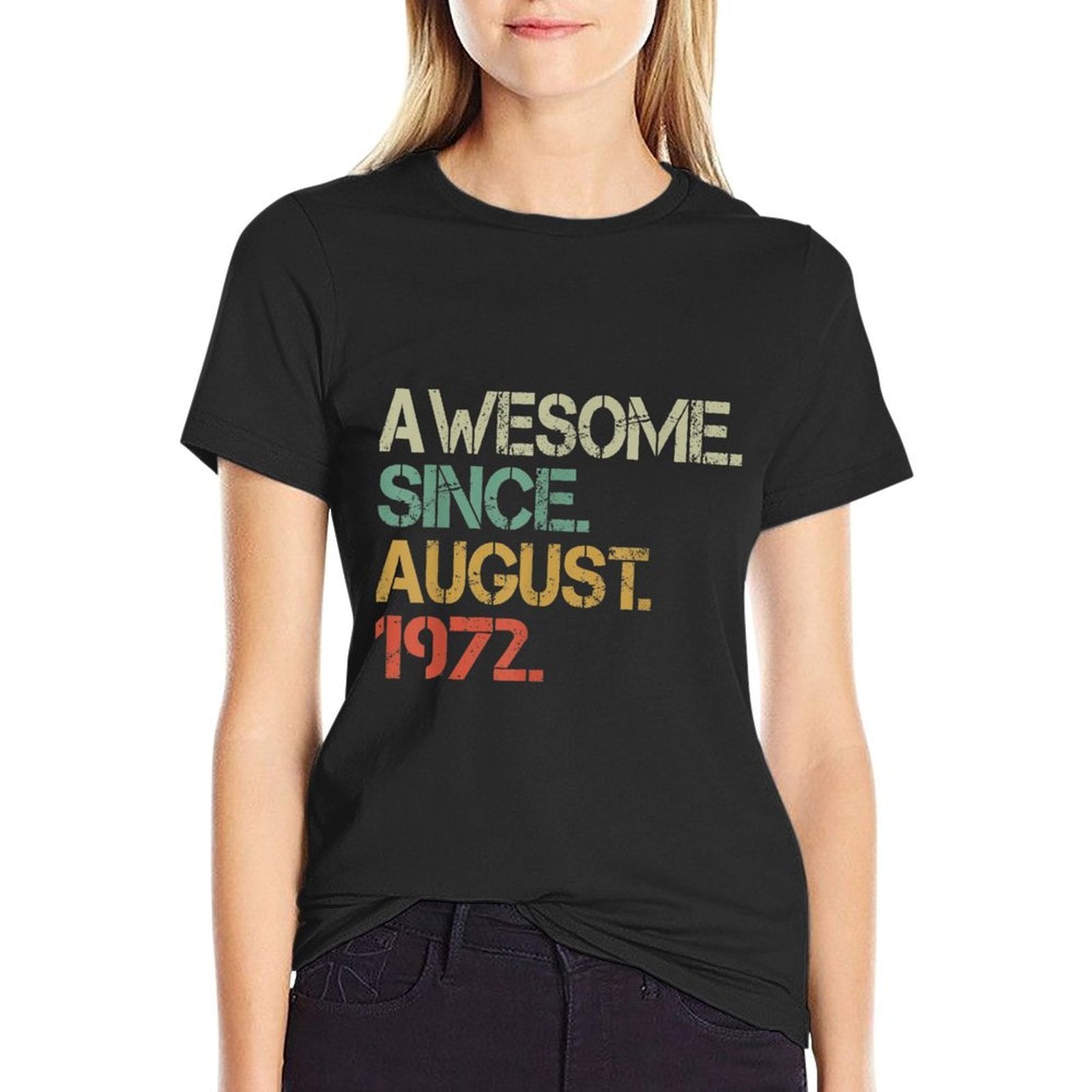 Awesome Since August 1972 50th Birthday Retro Vintage  Moisture-wicking T-Shirt