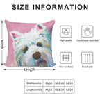 West Highland Terrier Love Soft High-Density Material Throw Pillow