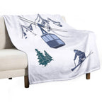 Ski Lift Resort Winter Sports Scene All-season Throw Blanket