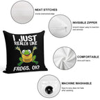 I Just Really Like Frogs OK Soft Multiple Sizes Throw Pillow