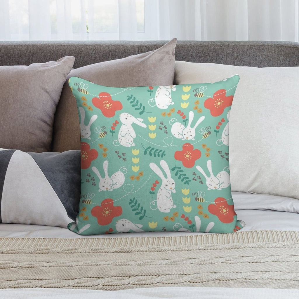 Rabbit Season Soft Shrink-Resistant Throw Pillow