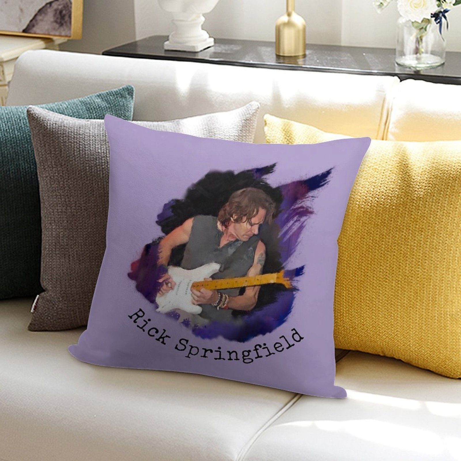 Rick Springfield In Concert Soft Decorative Cover Throw Pillow