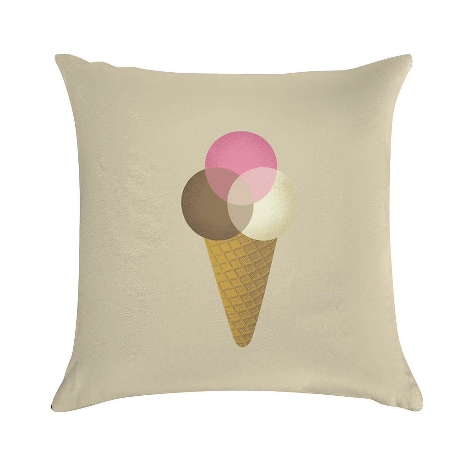 Icecream Venndor Soft Shrink-Resistant Throw Pillow