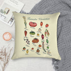 Tomato Varieties Spread Soft Durable Construction Throw Pillow