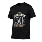 50th Birthday Decorations for Women And Men, Fabulous Fifty  Polyester Blend T-Shirt