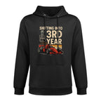 Kids Shifting Into 3rd Year Girl Boy Racing Car 3rd Birthday Pilling-Resistant Hoodie
