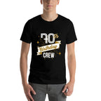 70th Birthday Crew Ideas Matching Family Outfit Friends  Polyester Blend T-Shirt