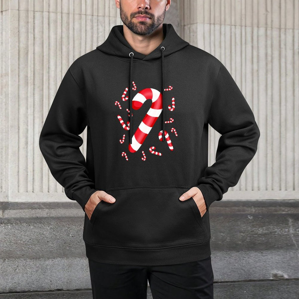Cute Christmas Candy Cane Candy Xmas Costume Men Women Kids Customizable Surface Hoodie