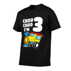 Kids Train 3rd Birthday Boy Train 3 Year Old Three  Moisture-wicking T-Shirt