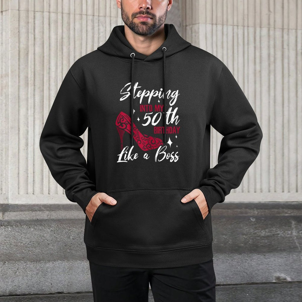 Stepping Into 50th Birthday Shape Retention Hoodie