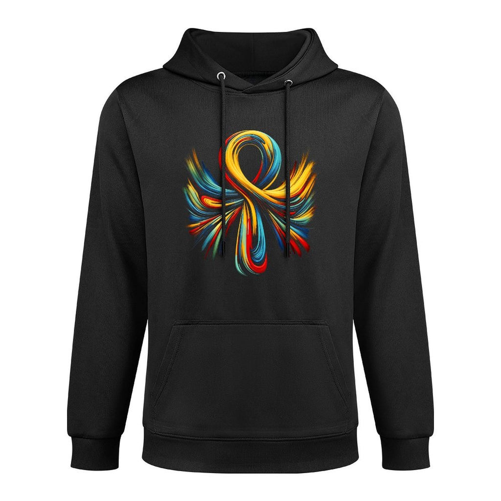 Cool Egypt Ankh Key of Life Symbol In Abstract Art Style Machine Washable Hoodie