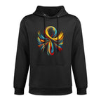 Cool Egypt Ankh Key of Life Symbol In Abstract Art Style Machine Washable Hoodie