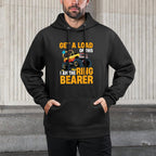 Wedding Iam The Ring Bearer Funny Monster Truck Boys Cotton-Polyester Blend Hoodie