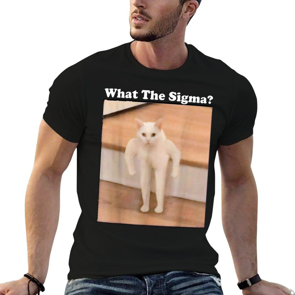 What Sigma Meme Cat Meme Internet Memes Funny Meme Gen Z Pun  Odor-resistant T-Shirt