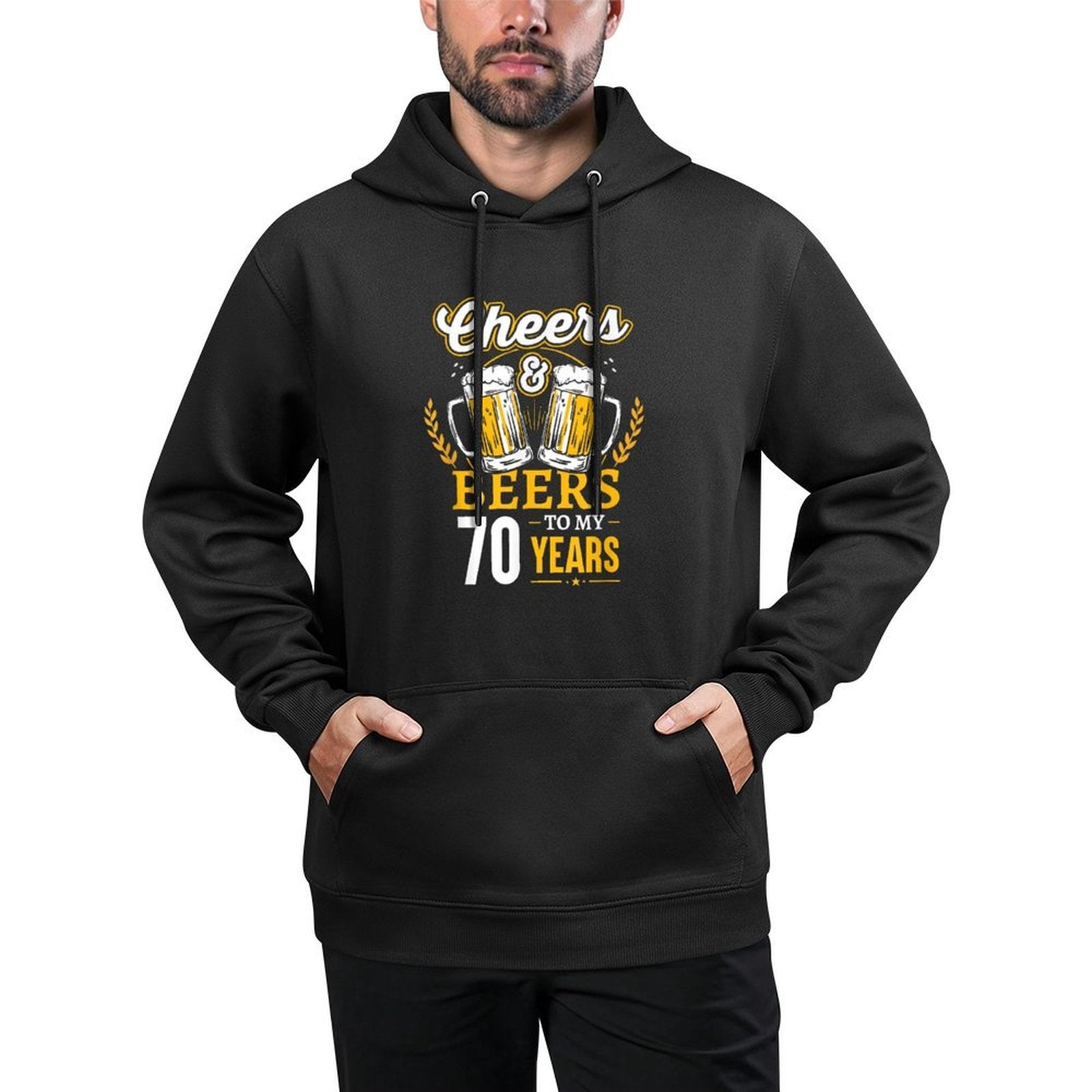 Cheers And Beers To My 70 Years 70th Birthday Versatile Streetwear Hoodie