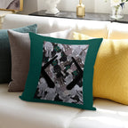 Hidden Black T Soft Decorative Cover Throw Pillow