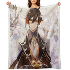 Genshin Impact - Zhongli Valentine Official Artwork 2021 Lightweight Throw Blanket