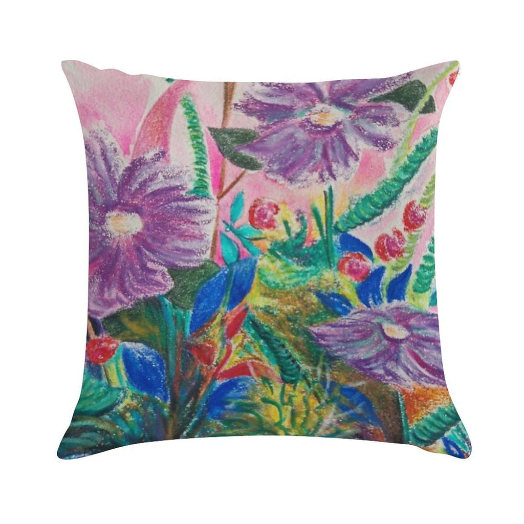 Flower Power Soft Washable Throw Pillow