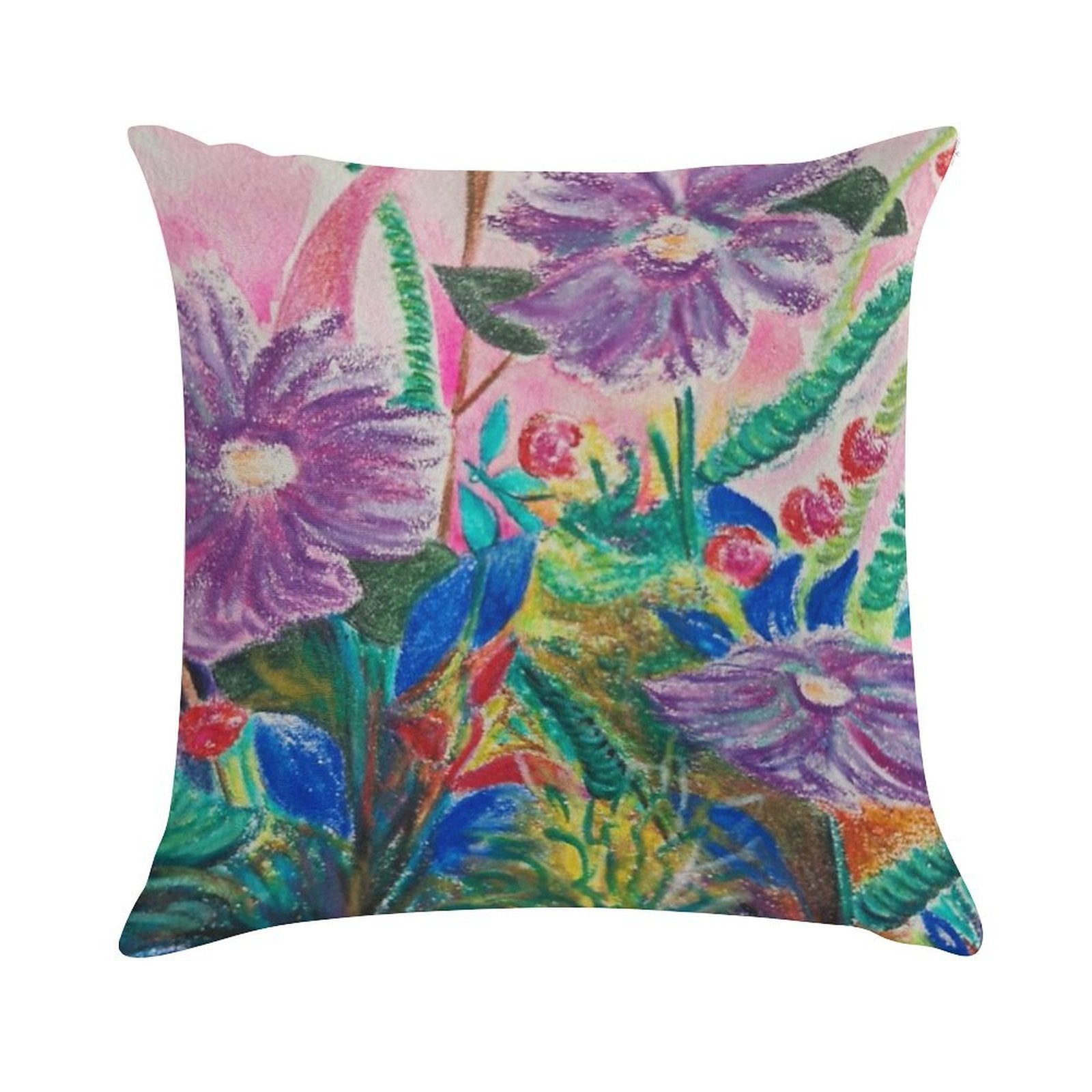 Flower Power Soft Washable Throw Pillow