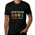 21 Year Old Gifts Vintage 2001 Limited Edition 21st Birthday  Summer-ready Fabric T-Shirt