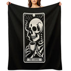 The Coffee Tarot Skul Sustainable Throw Blanket