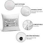 Royal Marines Commando Moto Per Mare Per Terram Soft Anti-Pilling Throw Pillow