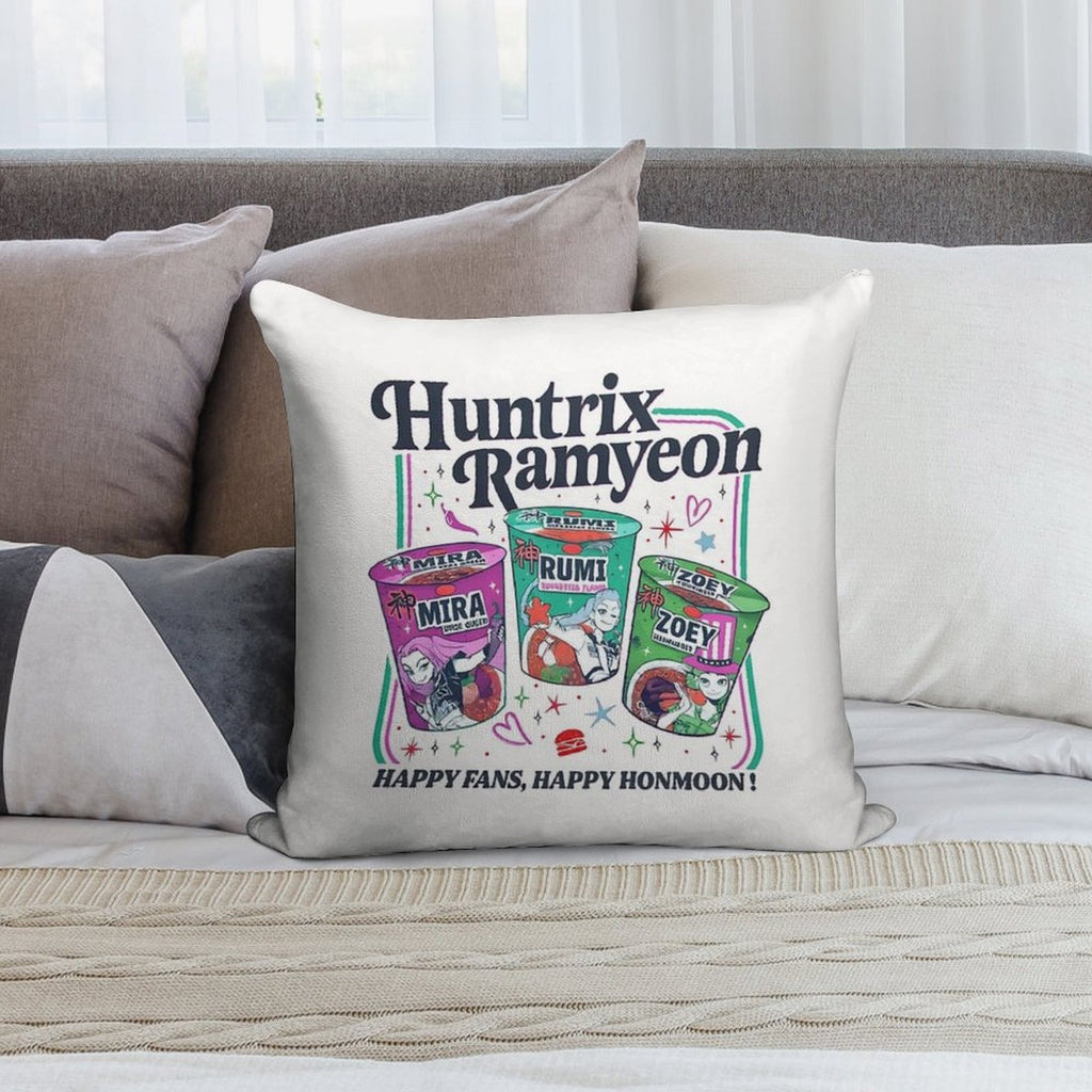 Huntrix Ramyeon Soft Easy Maintenance Throw Pillow