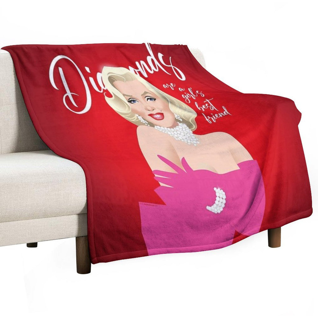 Girl's Best Friend Anti-pilling Throw Blanket